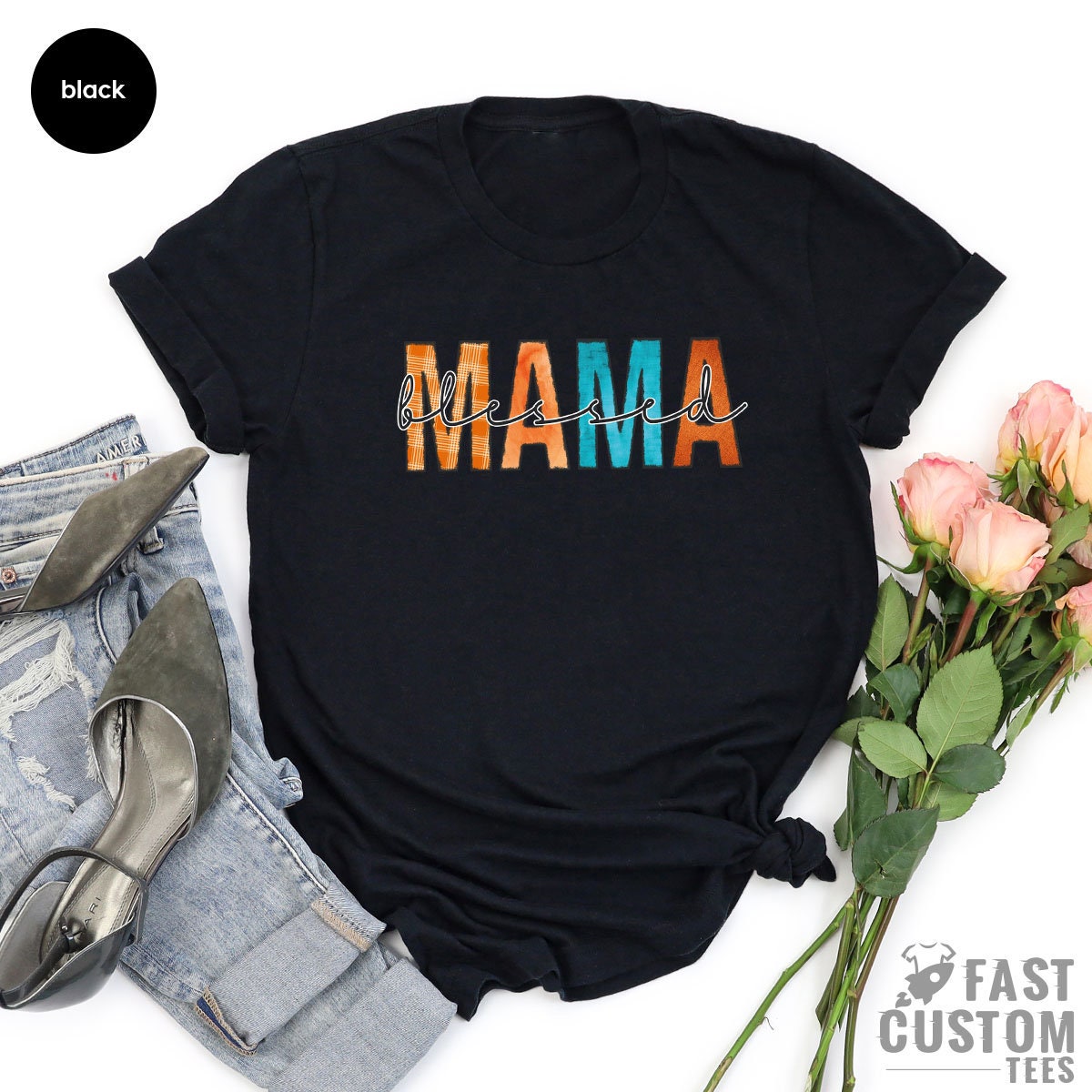 Thanksgiving Shirt, Thankful Mama Shirt, Thankful Mom Shirt, Thanksgiving Gift, Mothers Day Shirt, Fall Shirt, Mama T-Shirt, Mama Life Tee - Fastdeliverytees.com