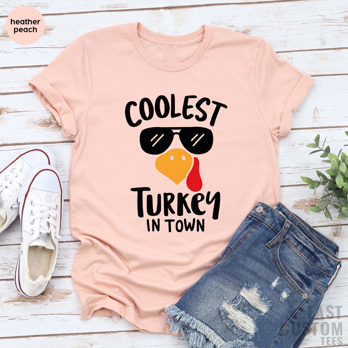 Coolest Turkey in Town Shirt, Thanksgiving Shirt, Funny Thanksgiving Tee, Fall Thankful Shirt, Thankful Shirts For Women, Family Matching - Fastdeliverytees.com