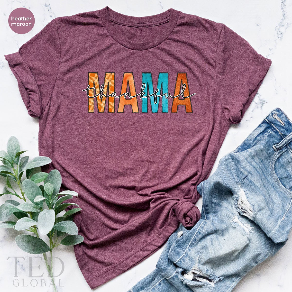 Cute Thanksgiving Mama T-Shirt, Fall Mom T Shirt, Pumpkin Season Shirts, Funny Mama Shirt, Family Thanksgiving TShirt, Thanksgiving Gift - Fastdeliverytees.com