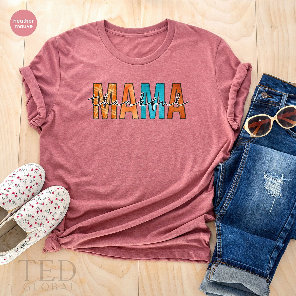 Cute Thanksgiving Mama T-Shirt, Fall Mom T Shirt, Pumpkin Season Shirts, Funny Mama Shirt, Family Thanksgiving TShirt, Thanksgiving Gift - Fastdeliverytees.com