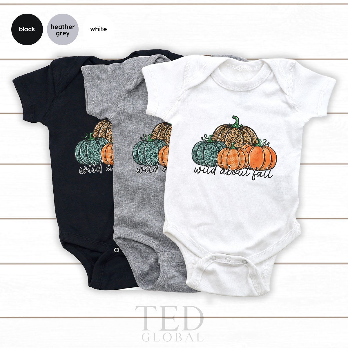 Cute Thanksgiving Pumpkin Baby Gift, Wild About Fall Baby Shower Gift, Funny Fall Season New Baby Onesie, Bodysuits Kid Toddler Clothes - Fastdeliverytees.com