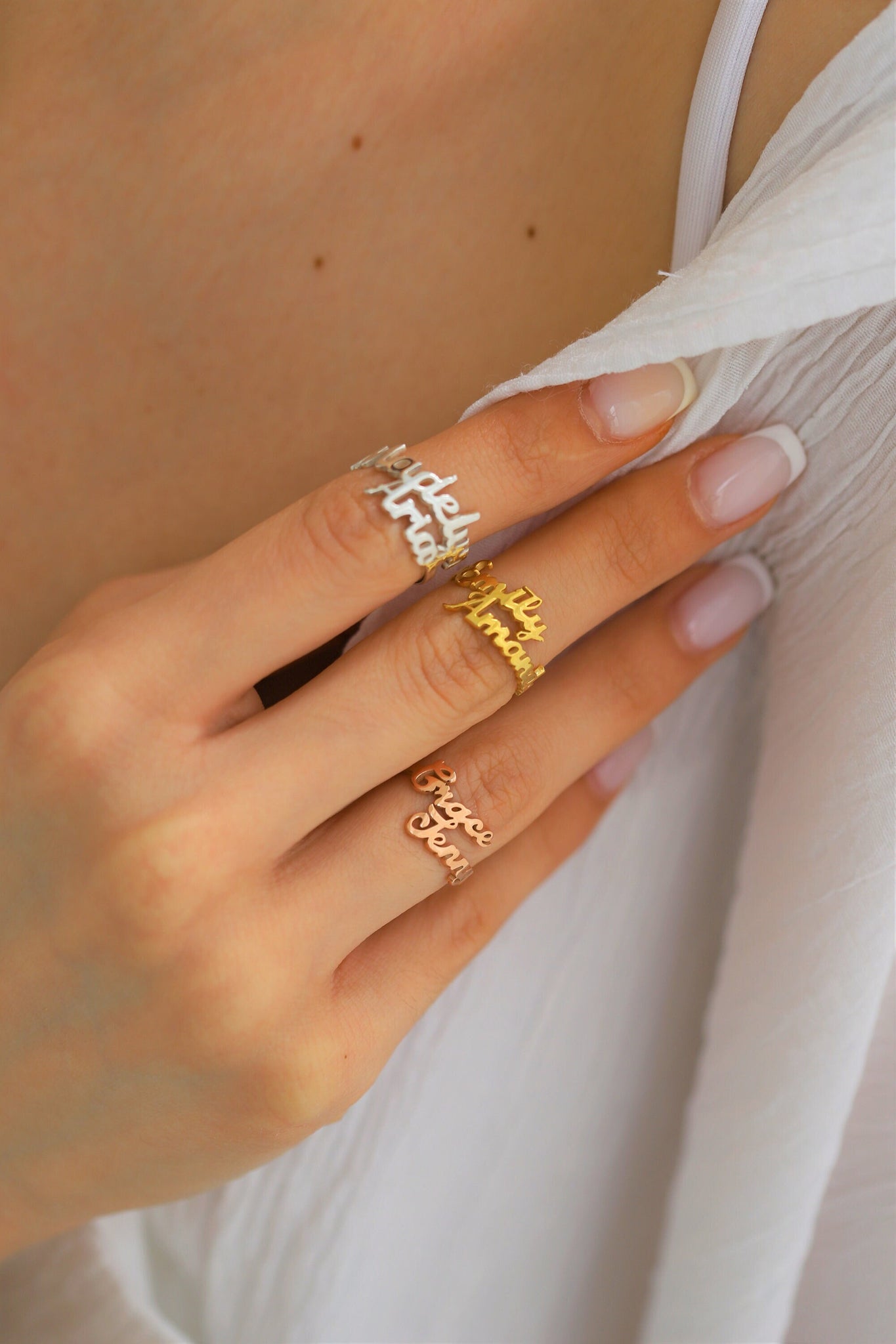 Rings with kids names store