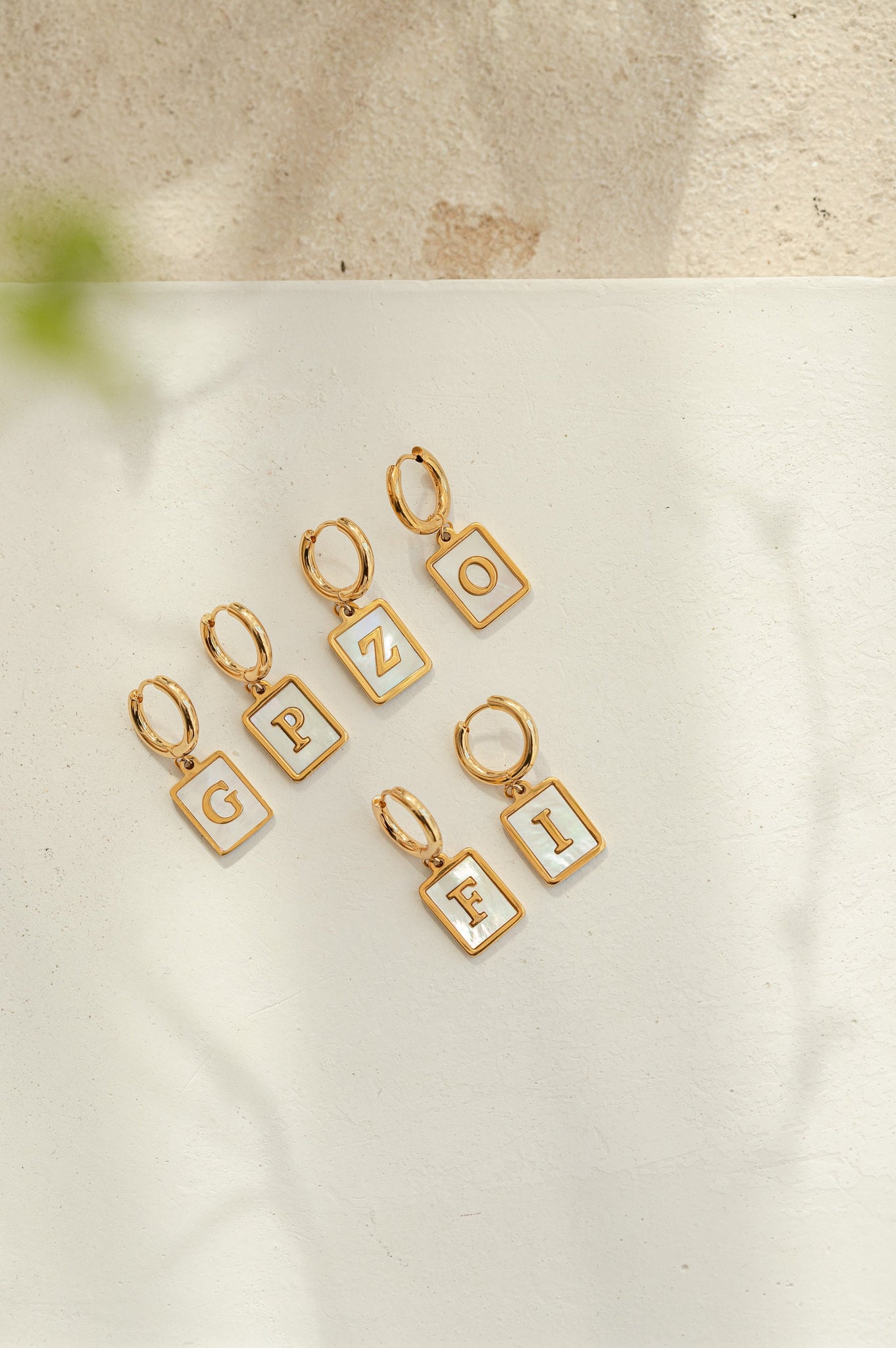 Initial Hoop Earrings, 18K Gold, Mothers Day Gift, Custom Letter Earrings, New Mom Gift, Minimalist Alphabet Earrings, Earrings For Women