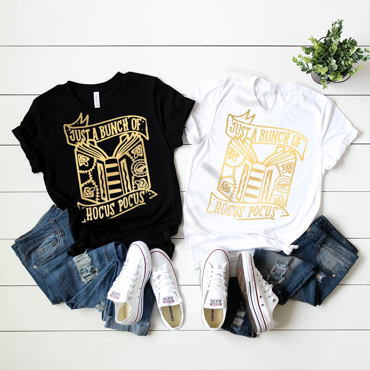 Hocus Pocus T-Shirt, Just A Bunch Of Hocus Pocus Shirt, Sanderson Sisters Tee, Halloween Shirt, Halloween T Shirt, Witches Shirt - Fastdeliverytees.com