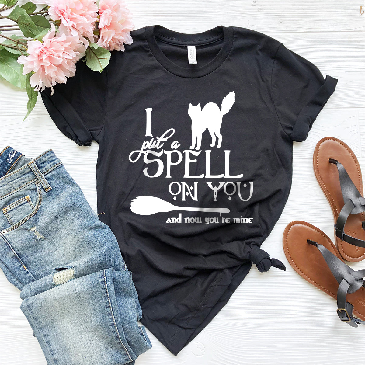 Hocus Pocus T-Shirt, Halloween Shirt, I Put A Spell On You Shirt, Hocus Pocus Shirt, Sanderson Sisters Shirt, Halloween T-Shirt - Fastdeliverytees.com